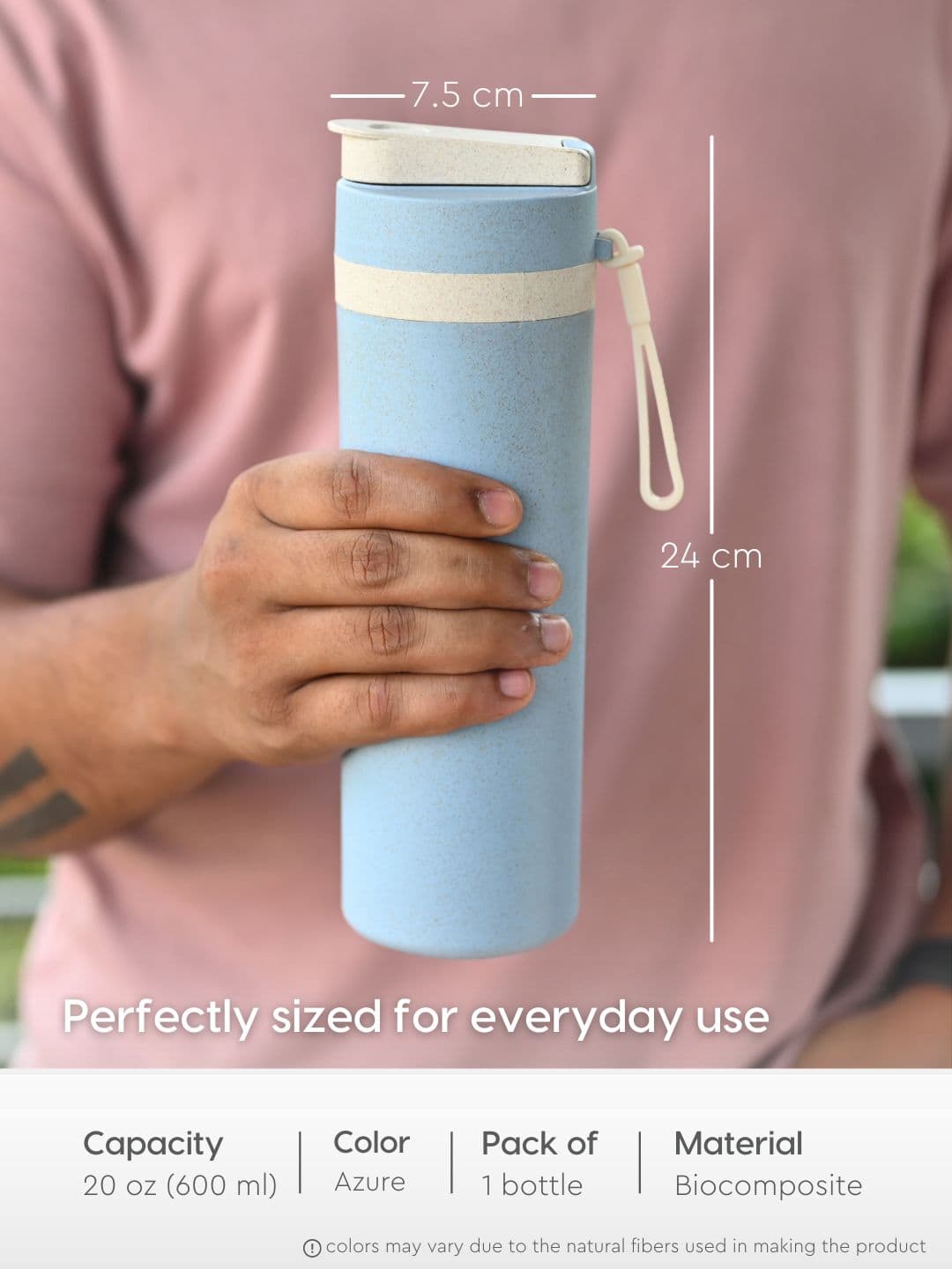 Insulated Green Water Bottle & Sipper - Thumbnail 2