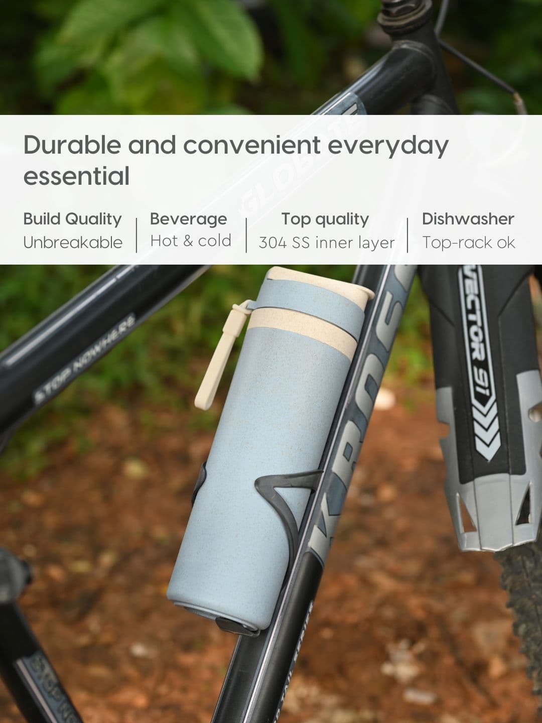 Insulated Green Water Bottle & Sipper - Thumbnail 4
