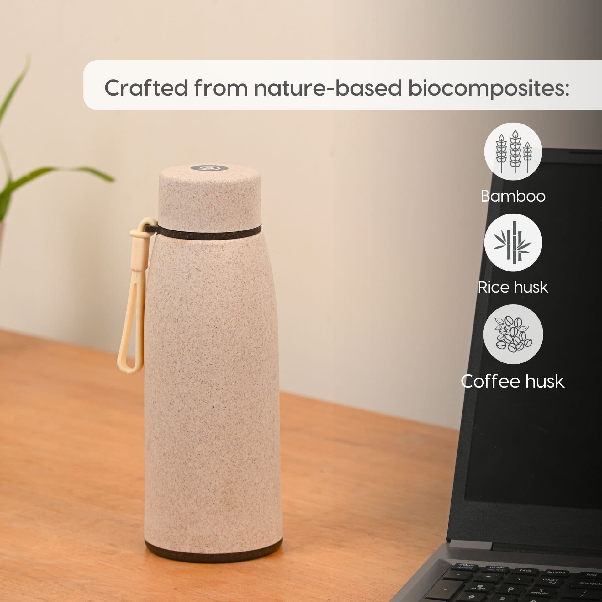 Motiva Water Bottle for Office with Stainless Steel Inner - Thumbnail 4