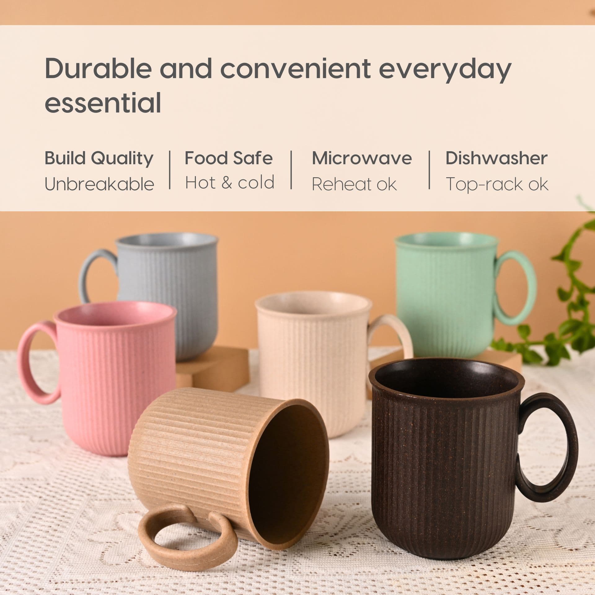 statement mug set for coffee from biocomposites - Thumbnail 1