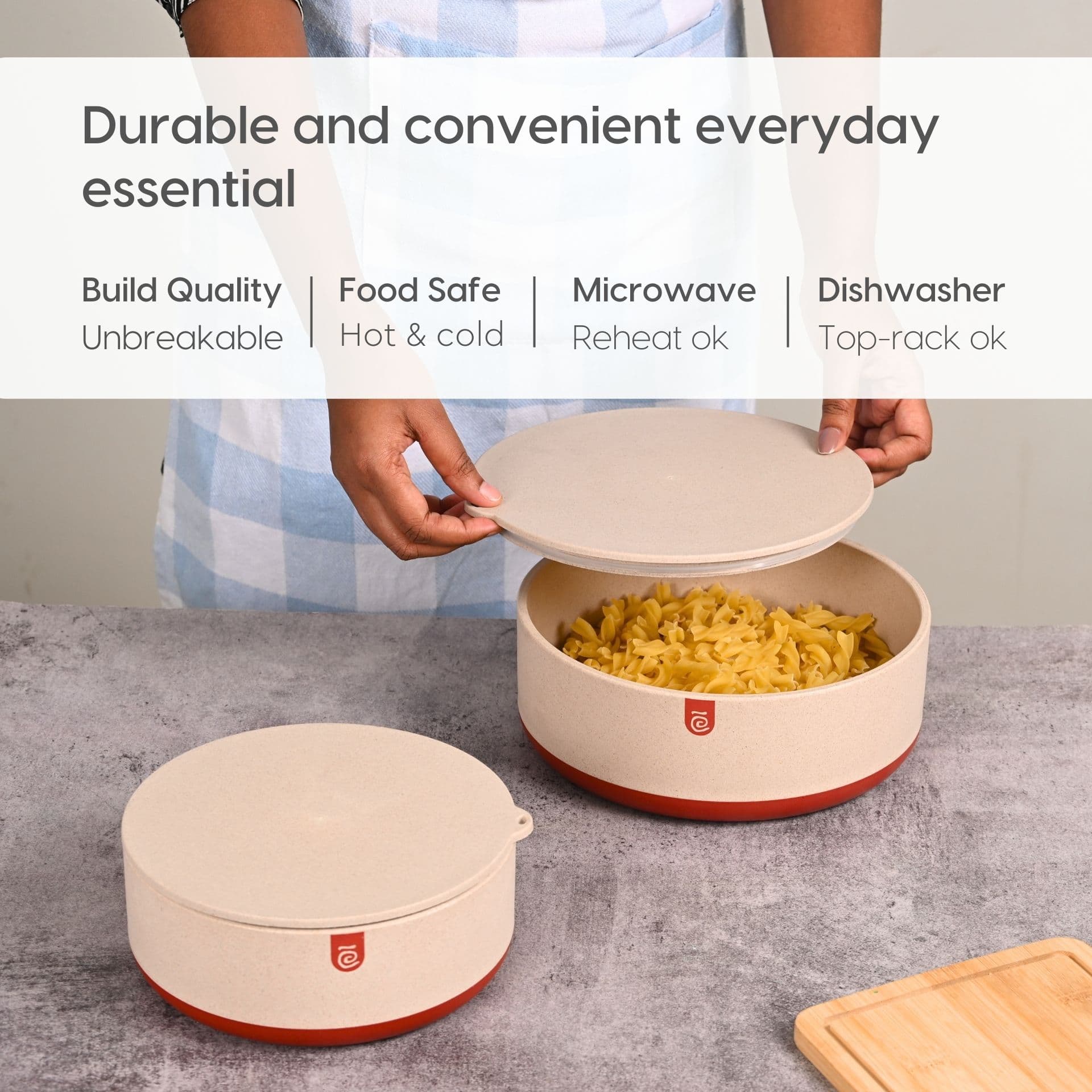 Terra Bowl with Lid 600ml - Thumbnail 3