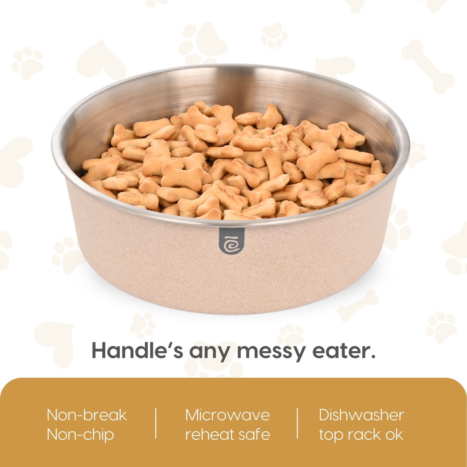 earth friendly bella pet bowls set of 2 steel bowl for dog - Thumbnail 4