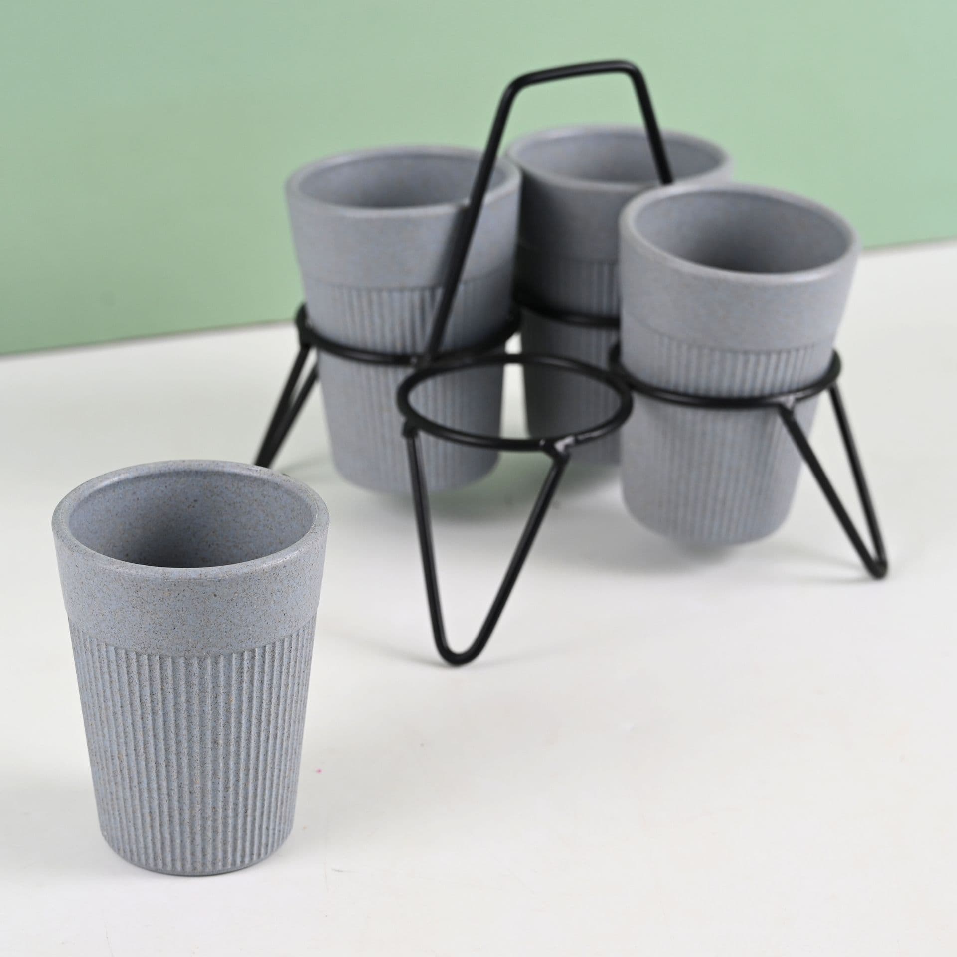 Statement Chai Cups With Stand 120 ml - Thulira sustainable product