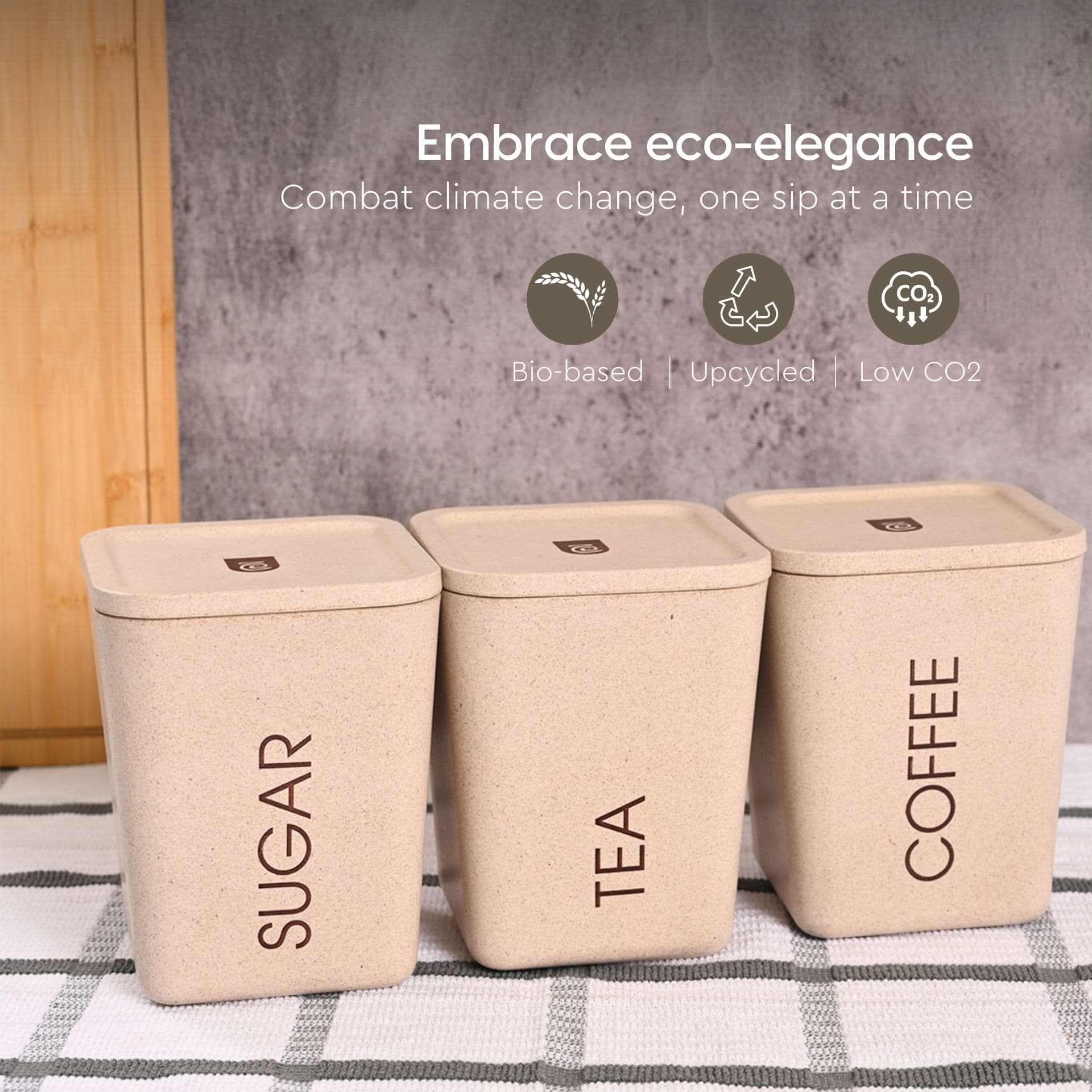small canister for pantry storage made from biocomposites - Thumbnail 4