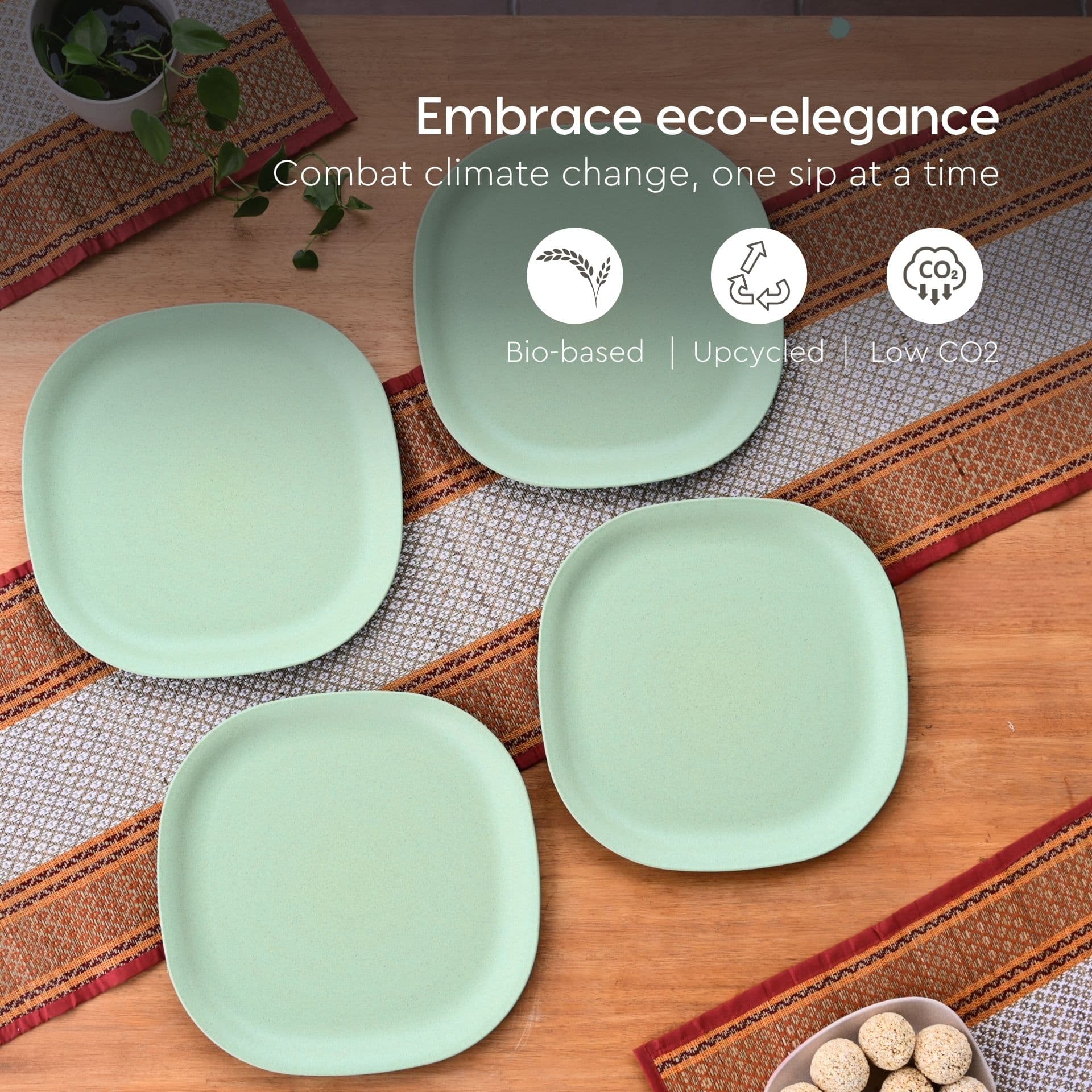 11 Inch Dinner Plate and Soup Bowl ( 250 ml ) with Spoon - Thumbnail 2