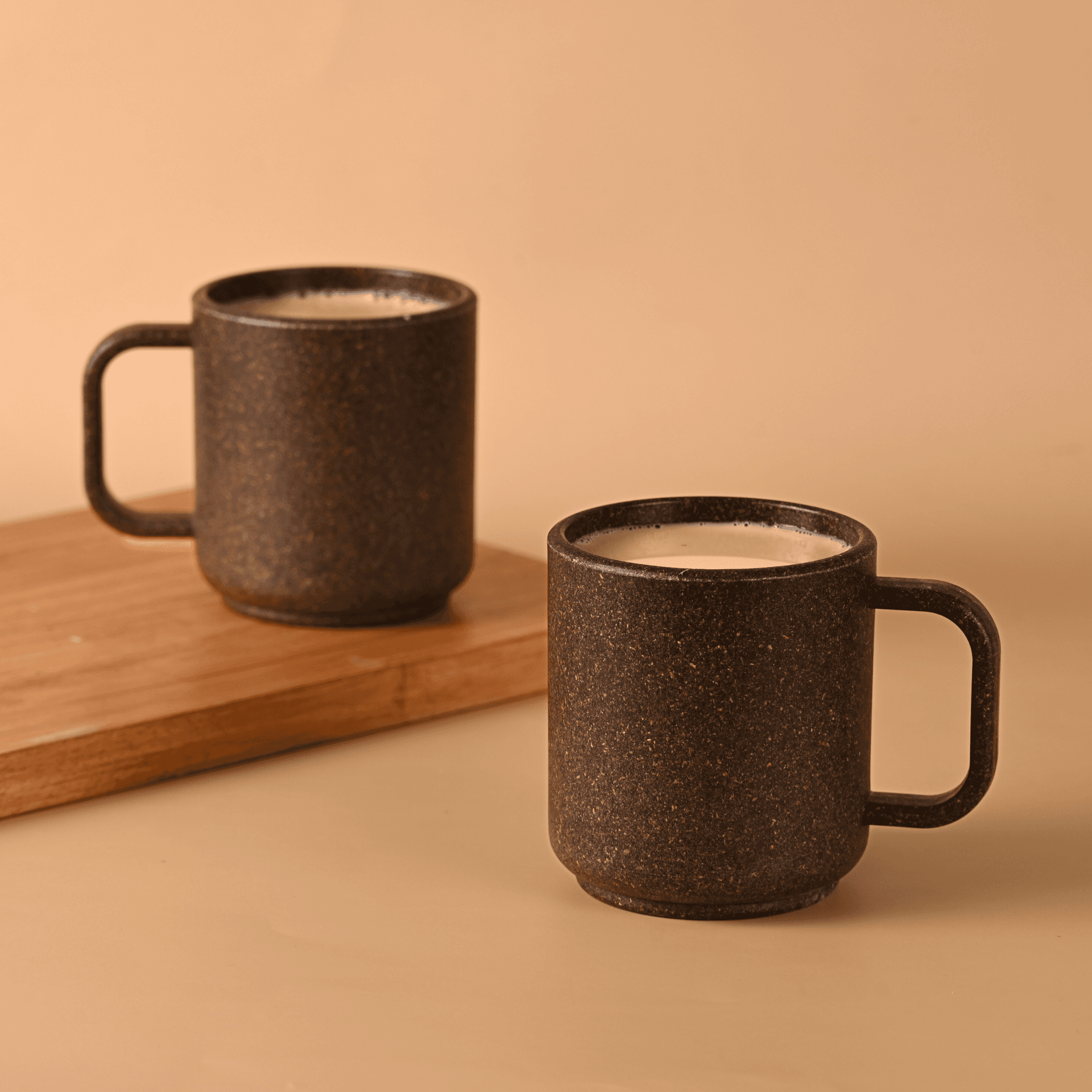 earth friendly java coffee mug set of 2 350ml mugs for gift made with rice husk biocomposite coffee mugs microwave safe mugs for coffee reheat only coffee cups and mugs - View 1
