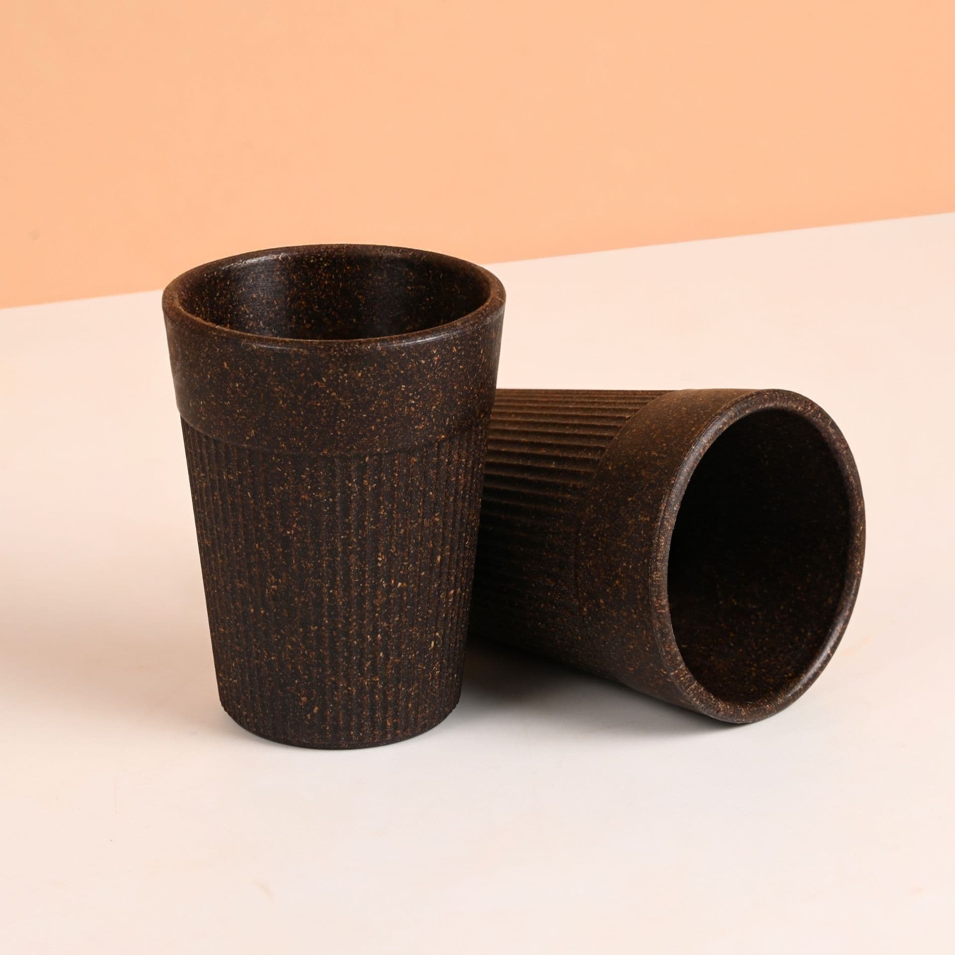 earth friendly statement chai cups set of 2 120 ml coffee cup made with rice husk bamboo fibers microwave safe tea set hot cold coffee mug milk tea cup set - View 1