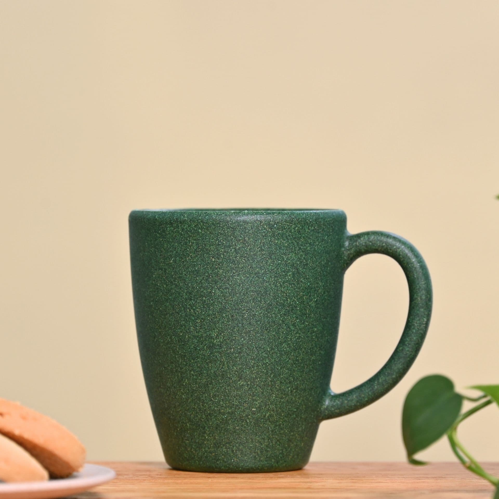 classic mug 300 ml unbreakable mugs made with rice husk bamboo fibers microwave safe mugs for hot cold servings fern - View 1