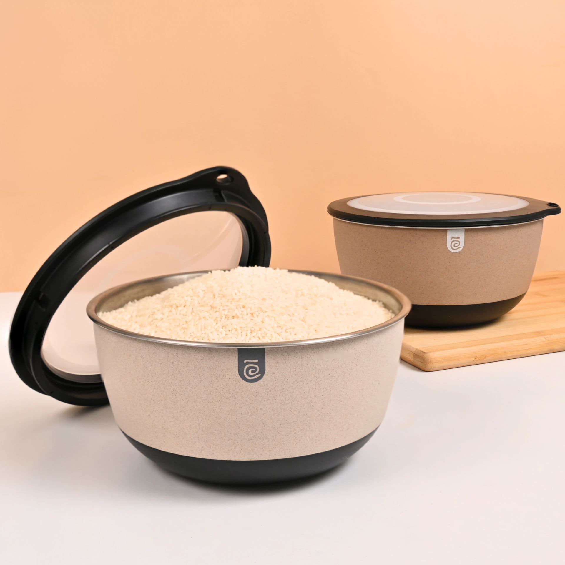 steel bowl for hot foods made from bamboo fibers - View 1